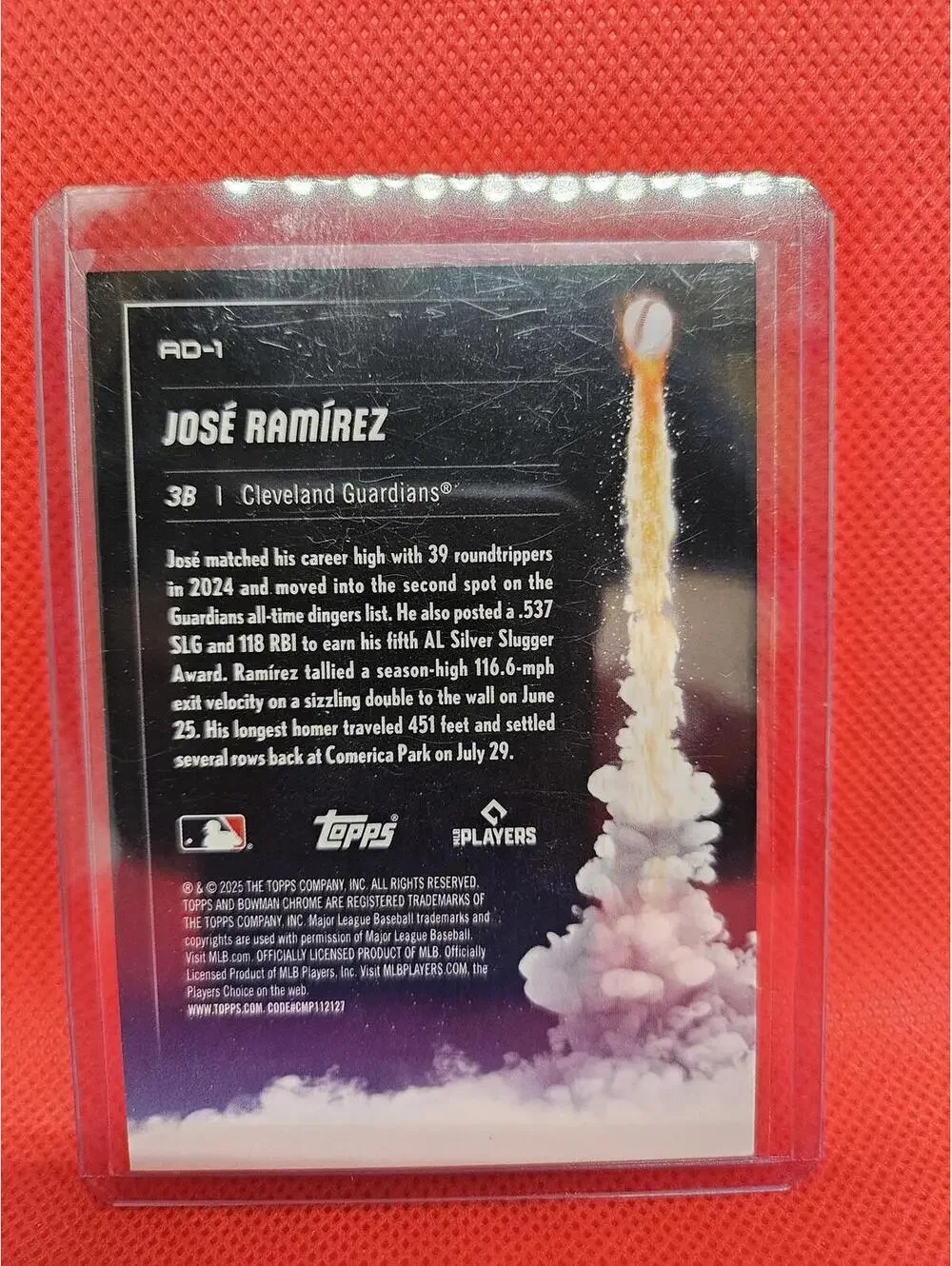 Jose Ramirez #AD-1 2025 Bowman Chrome Adios insert
